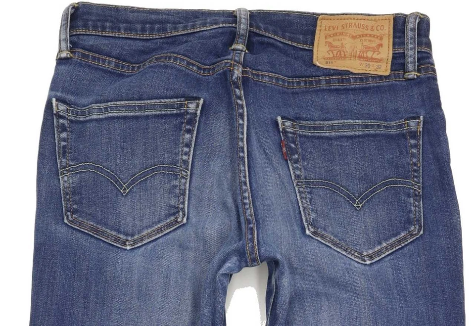 Levi's 511  Herren Blau Straight Slim Stretch Jeans W30 L32 (84613) - Bild 4 von 4