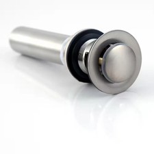 1-1/2 In. Brass Bathroom and Vessel Sink Push Pop-Up Drain Stopper with Overflow