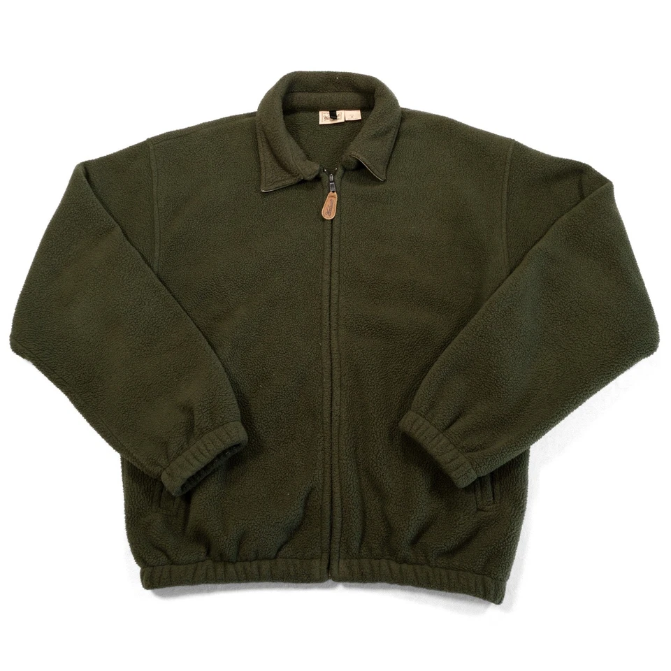 VINTAGE WOOLRICH Mens M Green Polartec Full Zip Casual Fleece Jacket Made in USA - Image 3 of 4
