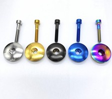 Titanium Bolt M6x35mm & Titanium Top Cap Cover for 1-1/8" Bicycle Headset Stem