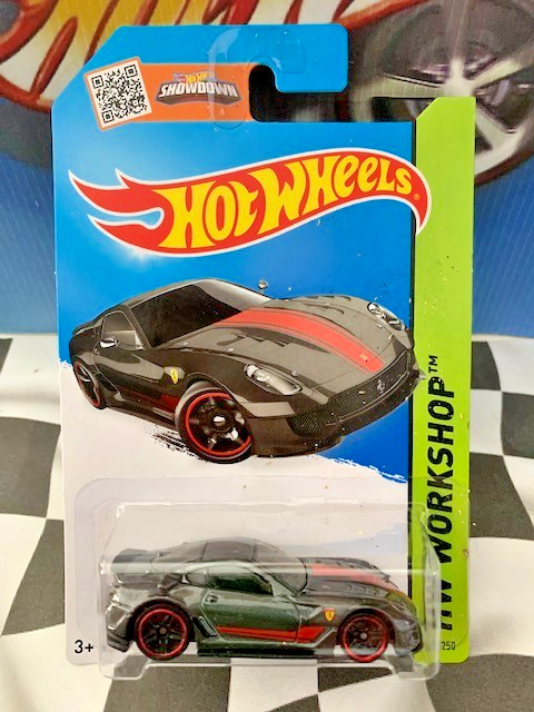 Hot Wheels 2015 HW Workshop: Thrill Racers 188 Ferrari 599XX Pearl Black PR5