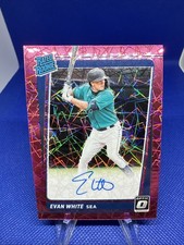 2021 Donruss Optic Rated Rookie Signatures Evan White Pink Prizm Auto /75