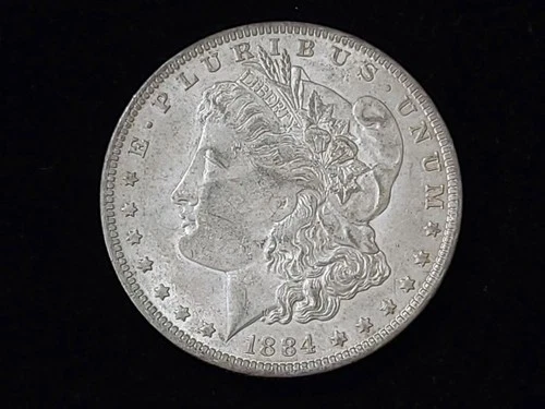 1884-O Morgan Silver Dollar About Uncirculated NICE!