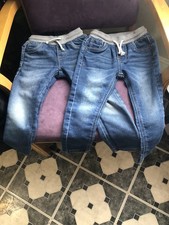 Boy  s 2 Pr. Cat  Jack Skinny Fit Straight Fit Blue Stretch Jogger Jeans Kid 4