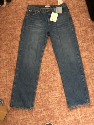 Pull&Bear Damen Jeans Grösse 44 USA 12 UK16 IT48 blau etwas Stone washed