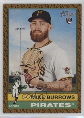 2025 Topps Heritage Color of the Year /76 Mike Burrows #328 Rookie RC b5f