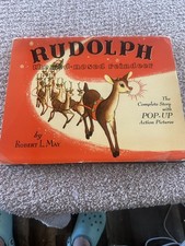Scarce Rudolph The Red Nosed Reindeer-Robert L. May-1947 Pop-Up Book