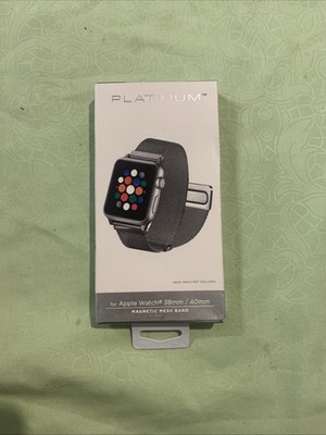 Platinum  Magnetic Mesh Band for Apple Watch PT-AWB38SMB Silver