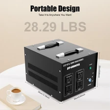 Heavy Duty 5000W Voltage Transformer Step Up/Down 110V to 220V Converter