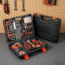 NEW Hand Tool Kit Durable Steel DIY Household & Auto Repair Toolbox Set Case UK