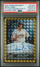 2024 Pro Debut Future Cornerstones Auto Gold Foil # 1/1 FCA-DJ Druw Jones