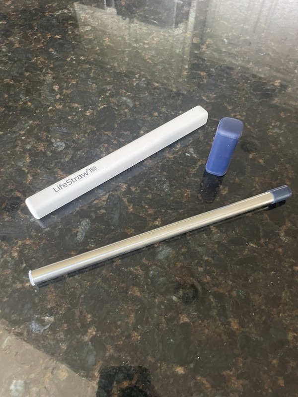 LifeStraw Personal Water Filter Straw White/Blue Caps 1000L UF Membrane