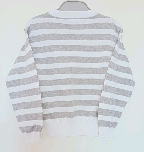 🌈GUESS Girls Toddler Glitter Silver Knit Pullover Jumper Size AU3 Worn Once - Picture 2 of 4