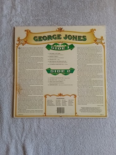 George Jones Country Music LP. Time Life Records. - Picture 2 of 3