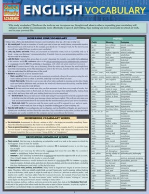 English Vocabulary (Quick Study: Academic) - Misc. Supplies - VERY GOOD