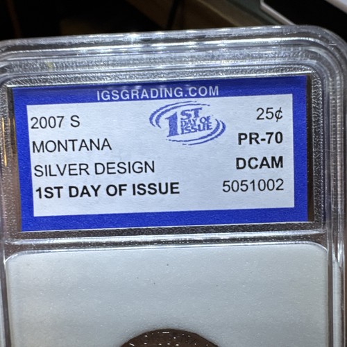 2007 S Silver Montana State Quarter Flawless Coin Slabbed And Beautiful - Picture 3 of 8