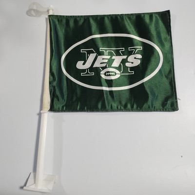 New York Jets NFL Double-Sided Car Flag NWOT New Without Tags Green and White