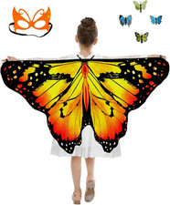 Kids Fairy Butterfly Wings Costume for Girls Kids Dress-Up Party Costume