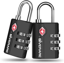 2 Pack TSA Approved Travel Luggage Locks, Suitcase Combination Lock, Keyless ...