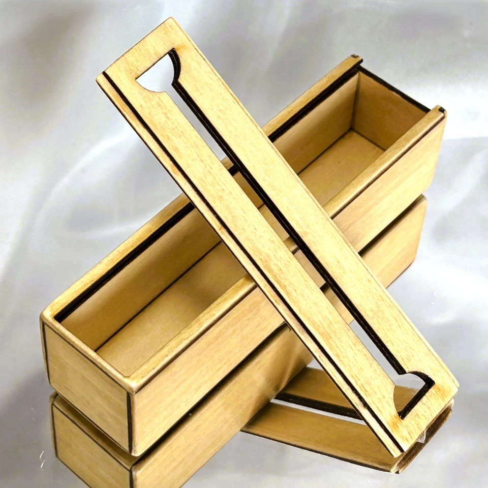 Artful Backgammon Cubes Original Dice Case - Natural - Holds 5 dice (14.5-16mm) - Image 2 of 4