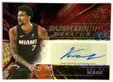 2025-26 TOPPS KEL'EL WARE GOLD HOLO #'d /50 RUSH SIGNATURES CARD NO. RS-KW MIAMI