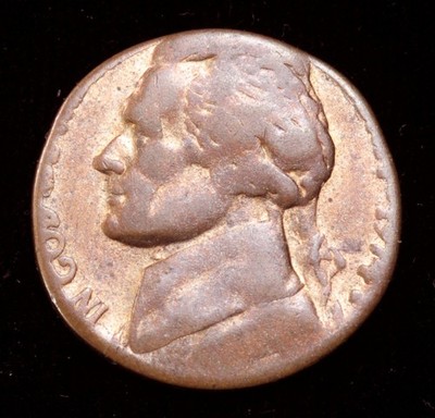 1974)-D Jefferson nickel struck on penny planchet (3.06 g) | eBay