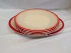RESERVED FOR br-35549 Lot of 4 Vintage Fire-King Sunrise Dinner Plates & Platter