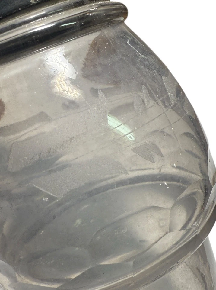 Antiguo tarro de vidrio condimento victoriano de ricino mostaza grabado repuesto Foto 4 de 4