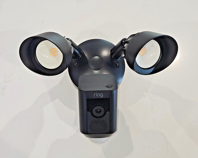 Ring Floodlight Cam Wired Plus Outdoor 1080p HD Security Camera - Black