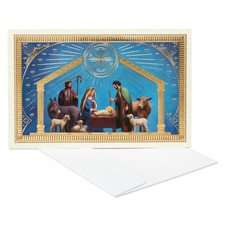 Religious Christmas Cards Boxed with Envelopes, Nativity Scene Blessed New Ye...