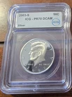 2003-s 90% Fine Silver Proof 50C Half Dollar ICG-PR70 DCAM