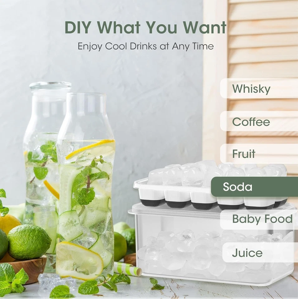 DOQAUS Ice Cube Tray with Lid and Bin - Image 4 of 4