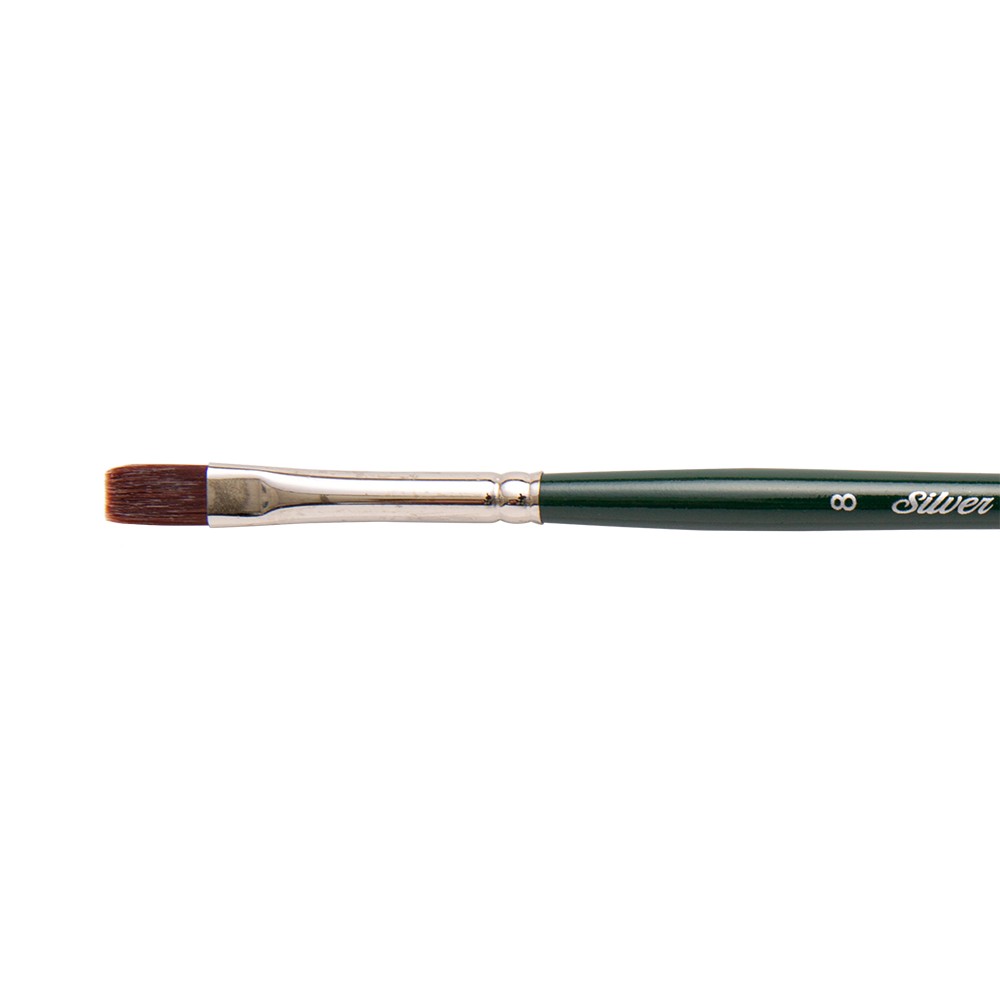 Silver Brush : Ruby Satin : Synthetic Brush : Series 2502S : Bright : Size 8