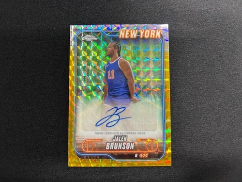 2024-25 Topps Chrome Geometric Gold Auto /50 Jalen Brunson New York Knicks