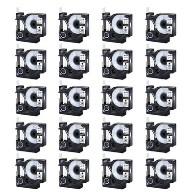 20PK Black on White 40913 Label Tape 3/8'' Fit For DYMO D1 LabelManager 160 420P