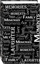 300 Pocket 4x6 Photo Album Black White Design