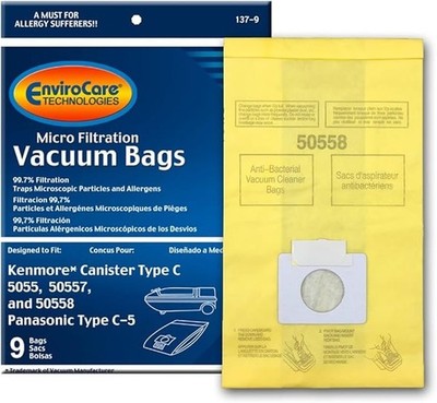 EnviroCare Sears Kenmore 5055 50557 50558 Vacuum Bags Type C & Q Micro Filtratio