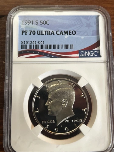 1991-S Kennedy Half Dollar NGC PF 70 Ultra Cameo 🔥💰🔥