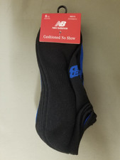 New Balance Mens 6 Pack Cushioned No Show Socks.