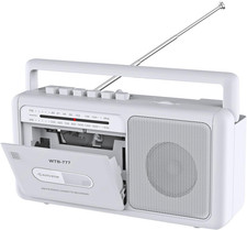 Cassette Tape Player Recorder with Bluetooth Boombox - AM/FM Radio Earphone Jack