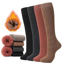 Warm Knee High Socks for Women,Cotton Thermal Sock for Skiing Mixed Color02