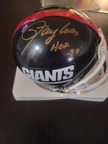 Lawrence Taylor Autographed/HOF-99 Inscribed NY Giants Mini helmet, Not...