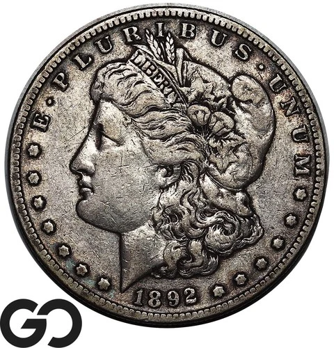 1892-S Morgan Silver Dollar Coin, Tough Choice XF Better Date San Francisco!