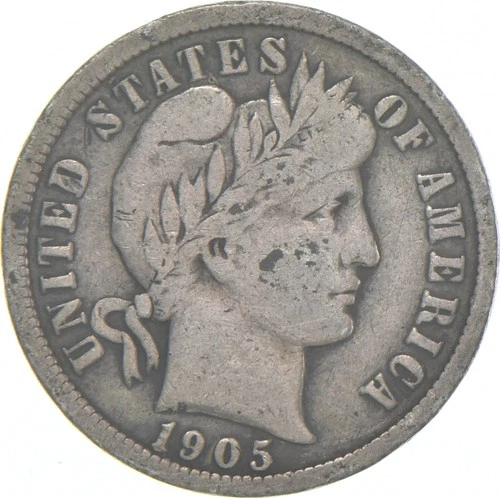 1905-P Barber Dime — photo from another recent sale