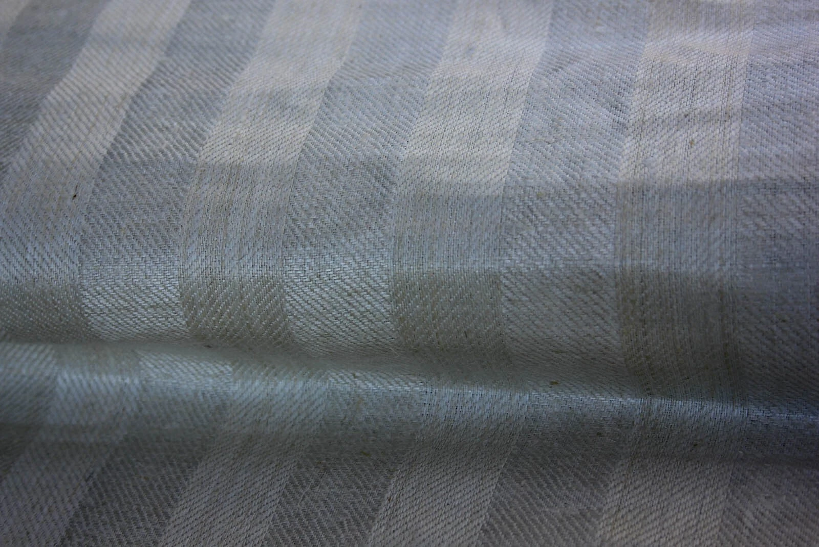 Vintage French ? Imported Linen FABRIC striped Towel Farmhouse by yard width 19" image 6