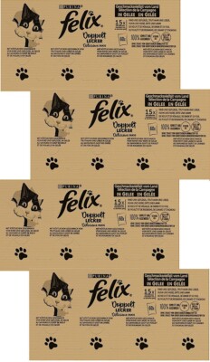 240 x 85 g Felix Doppelt lecker (  5,04/kg) Geschmacksvielfalt vom Land in Gelee