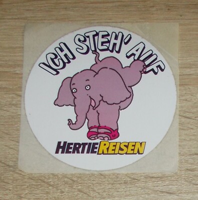 Old sticker | sticker I stand on HERTIE TRAVEL - elephant