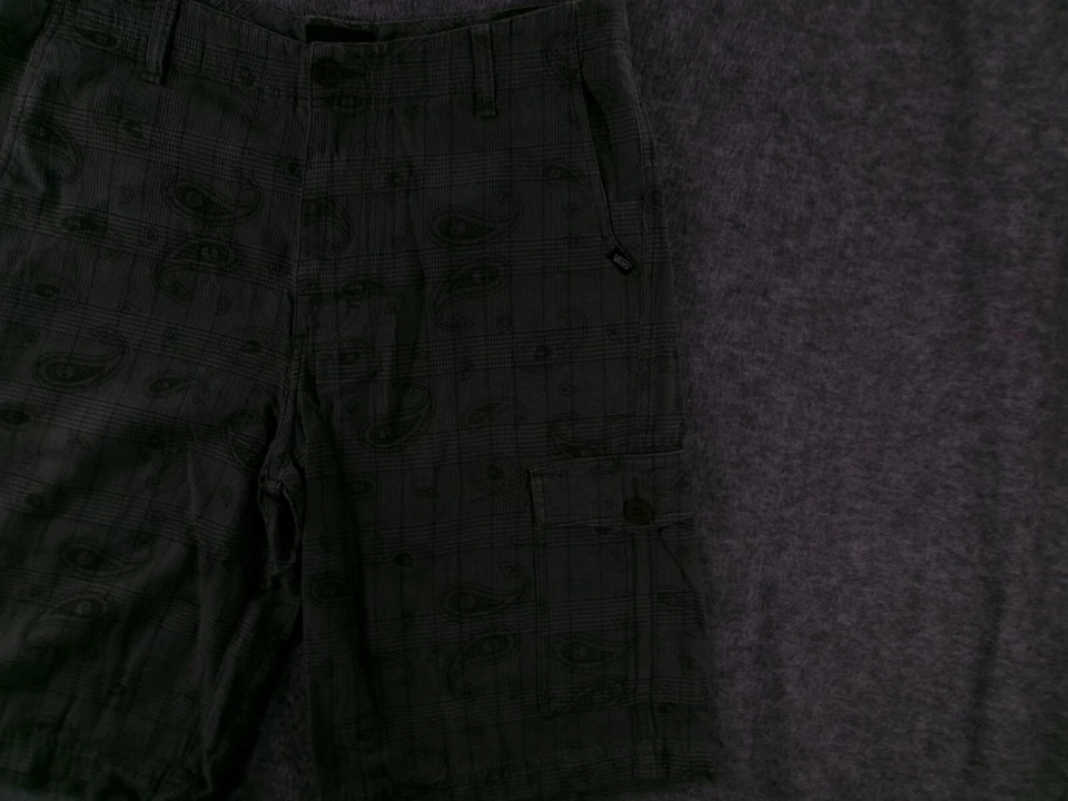 Pantalones Cortos Vans Hombres 32 Gris Cachemira Cuadros Patín de Gallo Carga Sueltos Patinador Punk Grunge Foto 2 de 4