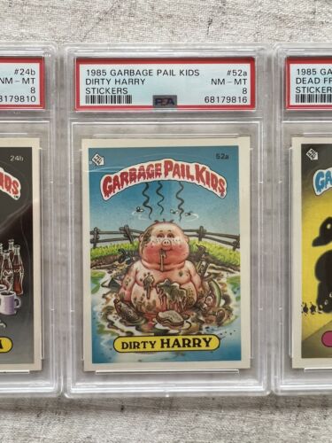 1985 Garbage Pail Kids 5 Card Lot Nerdy Norm 24b 52a 57b 58b 70a PSA 8 NM-MT - Picture 8 of 12
