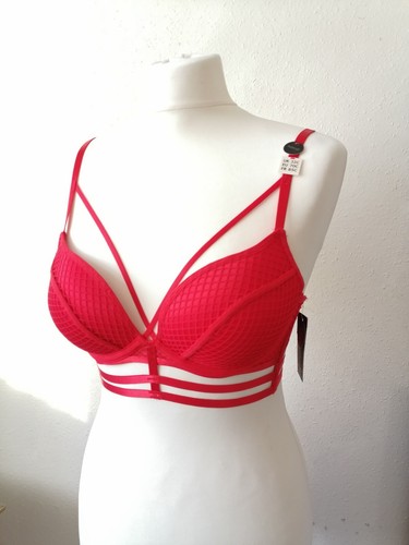 2× New Look (32 C/70 C) Sexy Push Up Bra White Red Brand new with tags - Picture 10 of 15